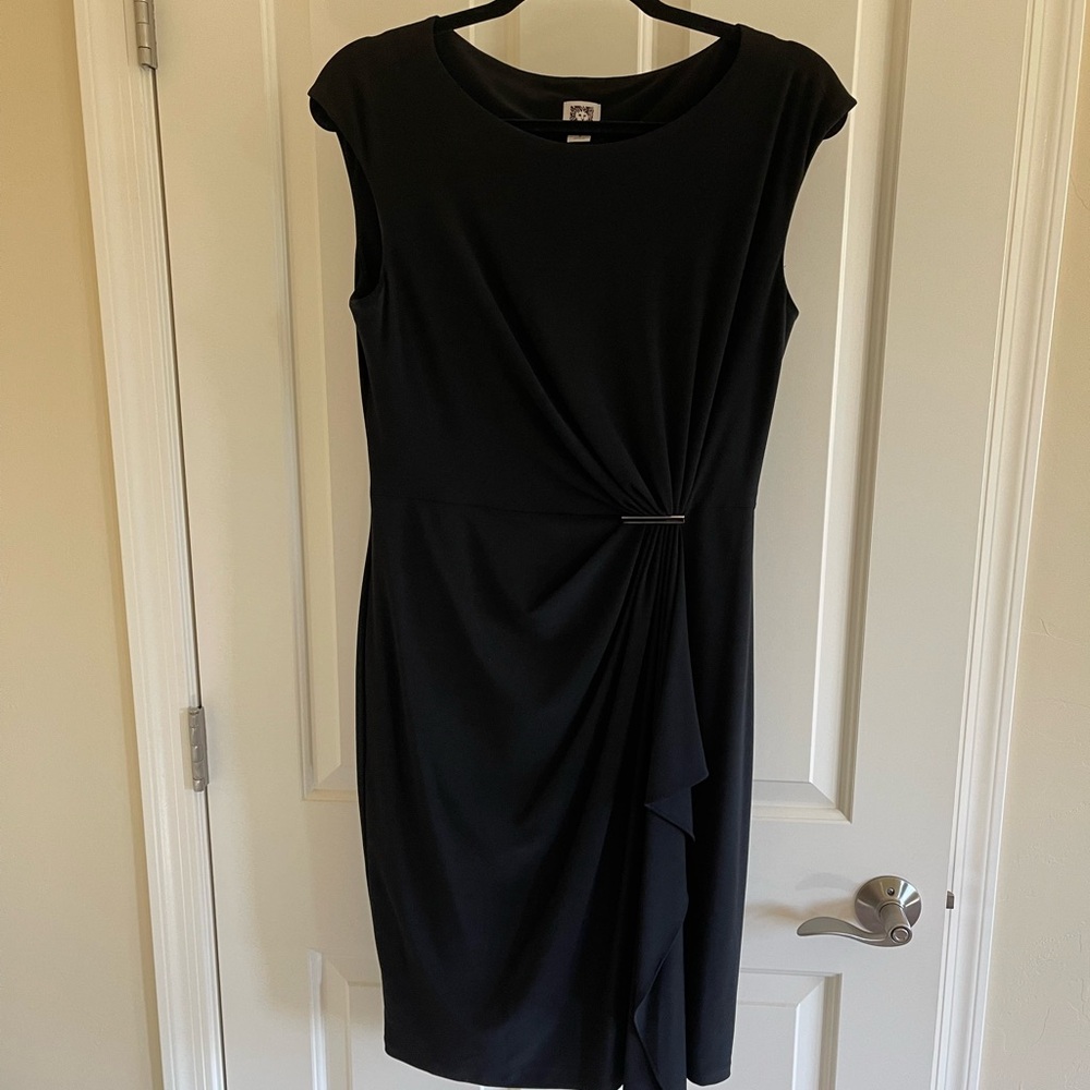 Anne Klein Black Sleeveless Sheath Mini Dress